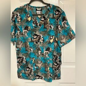 Tooniforms Where the Wild Things Are Scrub Top “I’ll Eat You Up I Love You So” S
